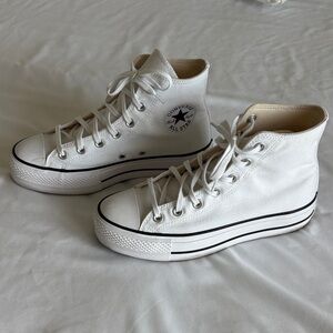 Women’s Converse White Platform All-Star High-Top Sneakers